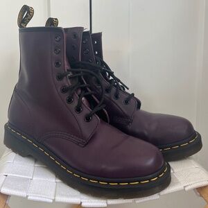 DR. MARTENS 1460 Smooth Leather Lace Up Combat Boots